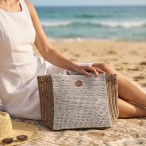 Bolso Azul y Vizón