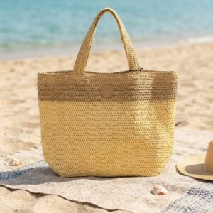 Bolso Combinado Amarillo/Natural