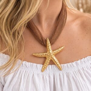 Collar Estrella De Mar Chocolate