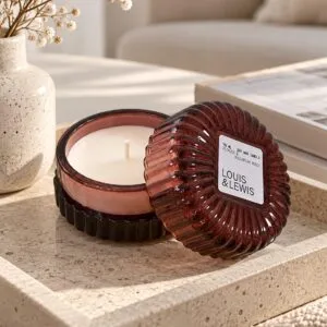 Vela Cera De Soja Contenedor Vidrio 70ml Peonias / Rosa Bulgara