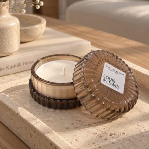 Vela Cera De Soja Contenedor Vidrio 70ml Ambar Del Bosque